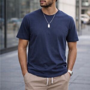 Michael Kors Men's Navy Short Sleeve Crew Neck Tee